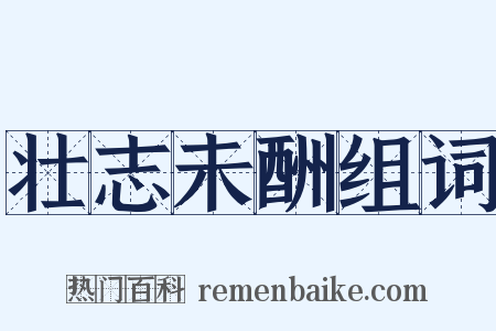 壮志未酬组词是什么意思的图片